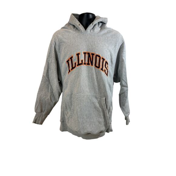 University of Illinois Men’s Gray Hoody, Large - Picture 1 of 6